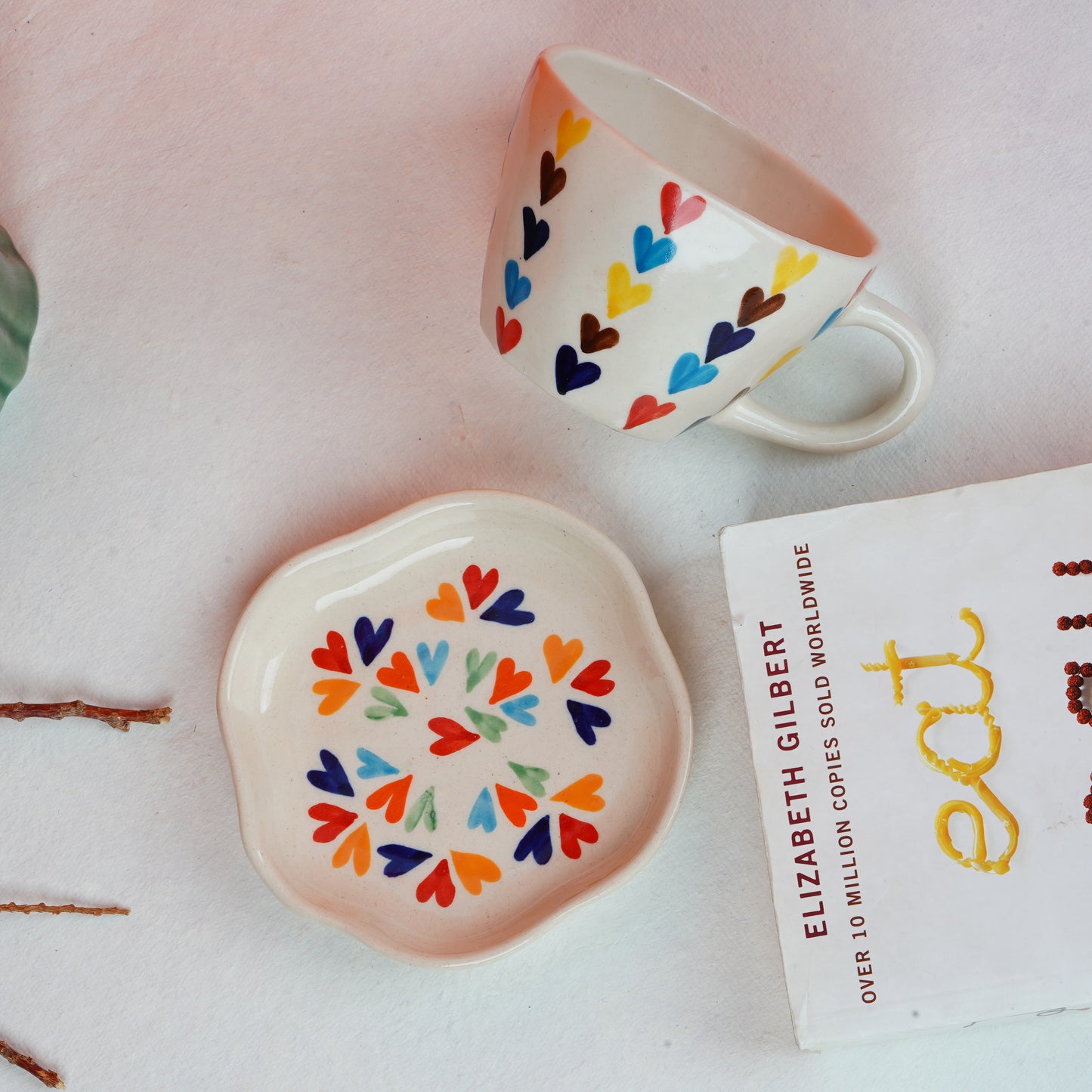 Rainbow Cookie plate & cup