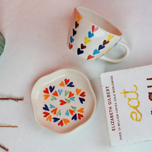 Rainbow Cookie plate & cup