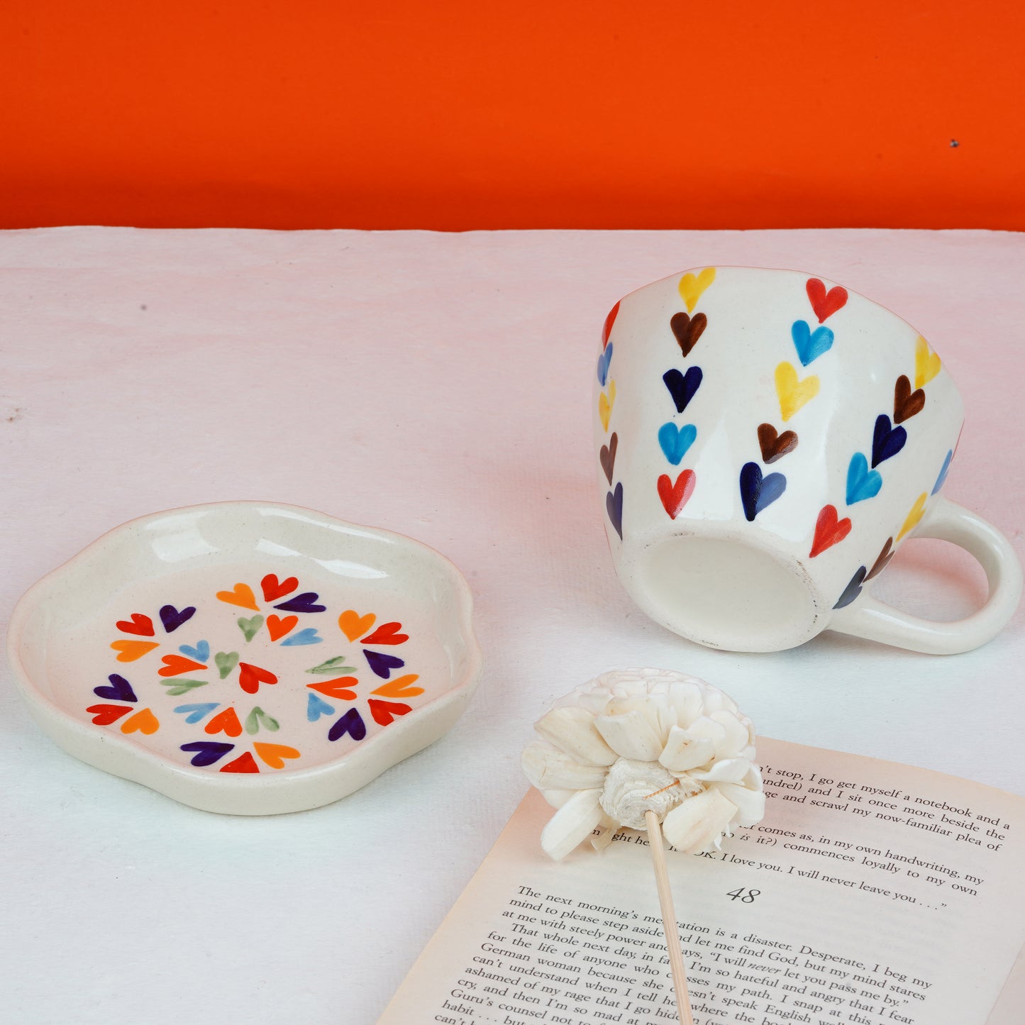 Rainbow Cookie plate & cup