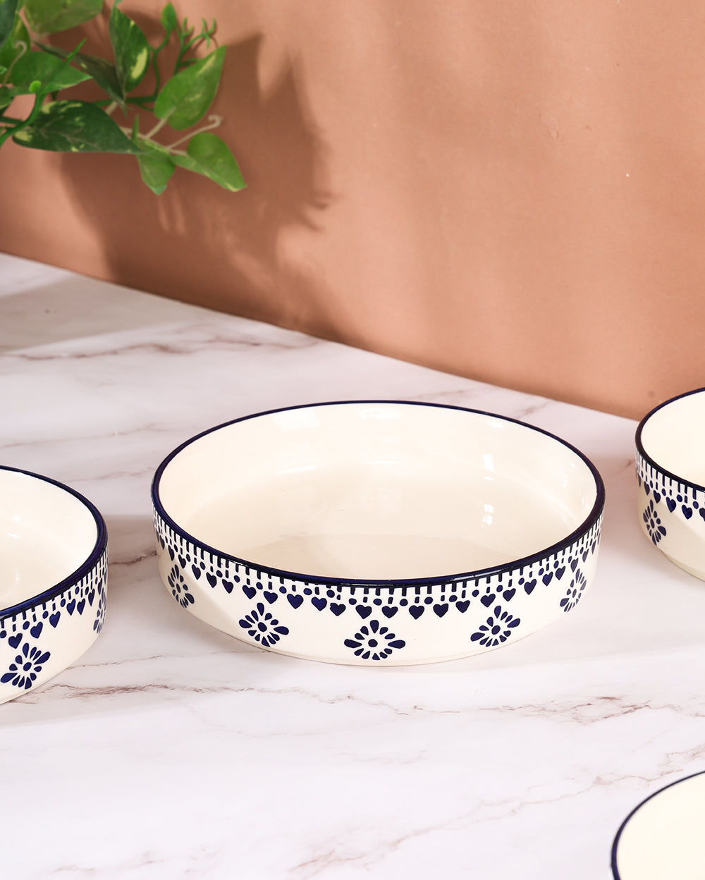 Tribal flat bowls (set of 3)