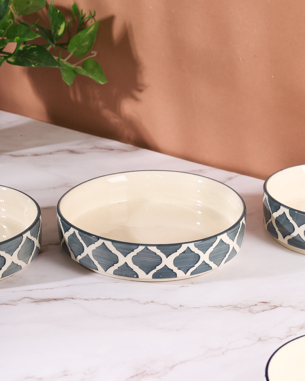 Geometrical flat bowl (set of 3)