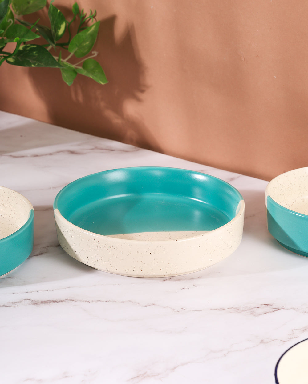 Dual shade flat bowl (set of 3)