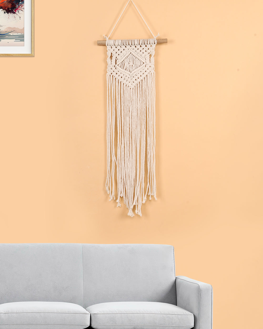 Flowing macrame wall hanging