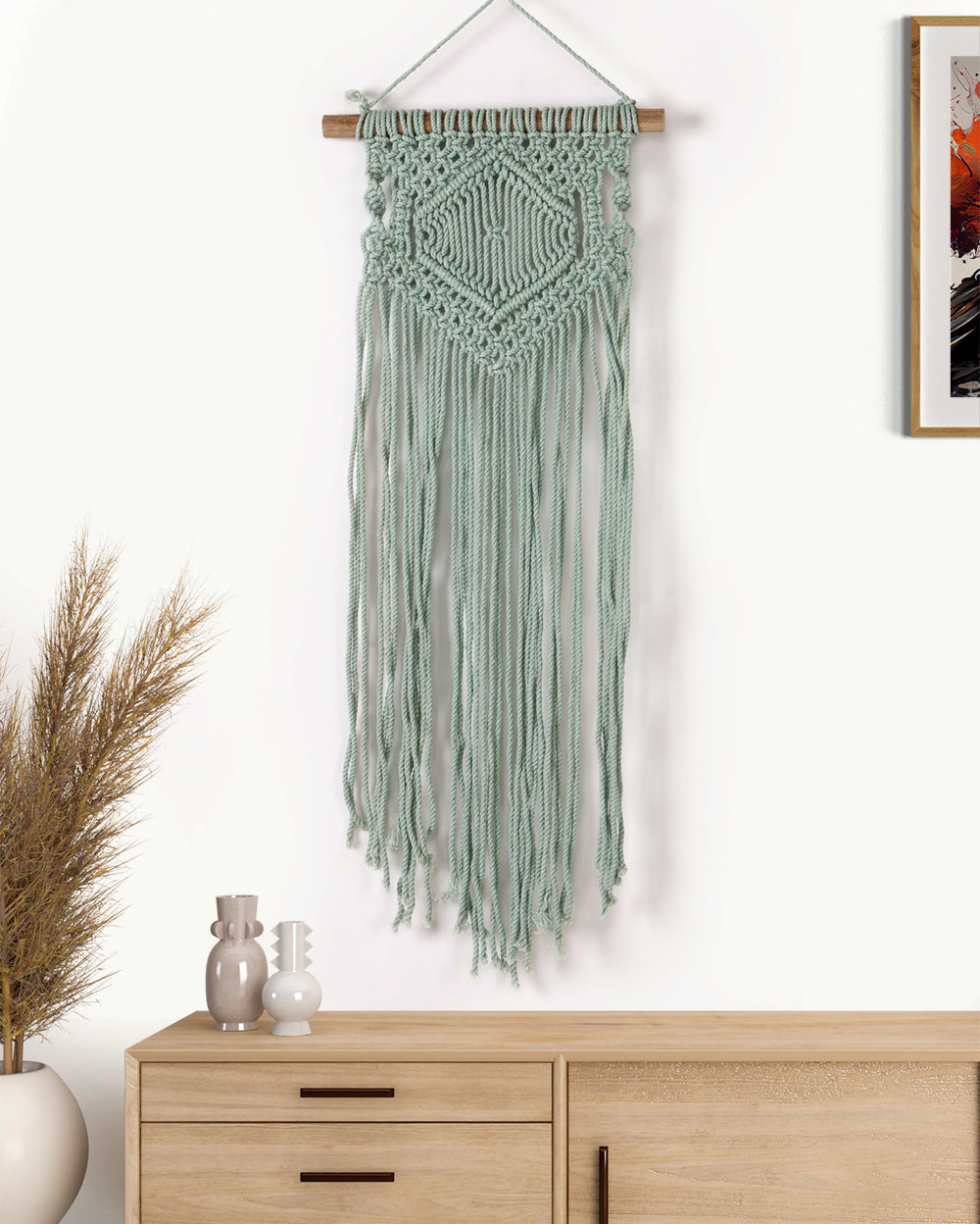 Emerald Flowing macrame wall hanging