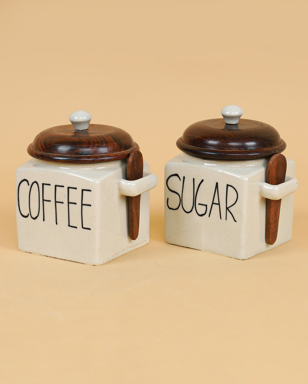 Caffeine sugar & spice jars (Set of 4)