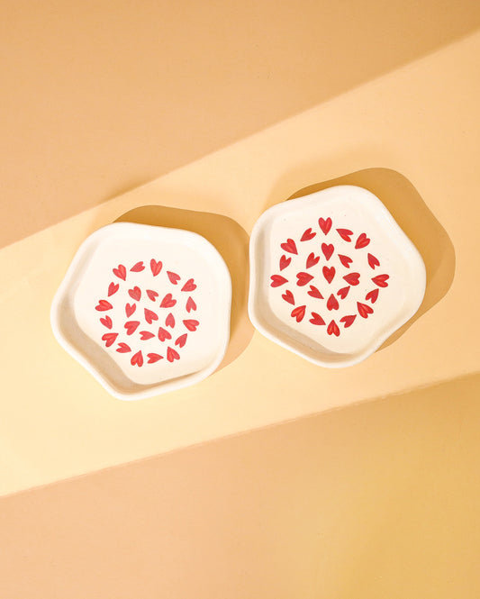 Dessert plates Set of 2 ( Microwave Safe )