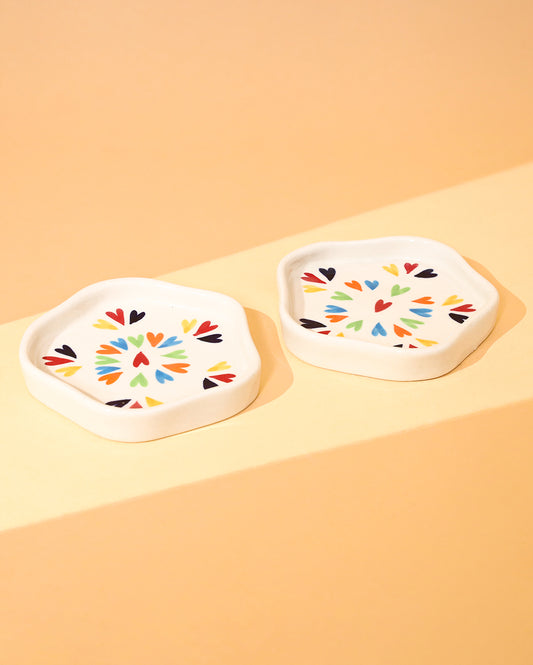 Rainbow dessert plate (Set of 2)