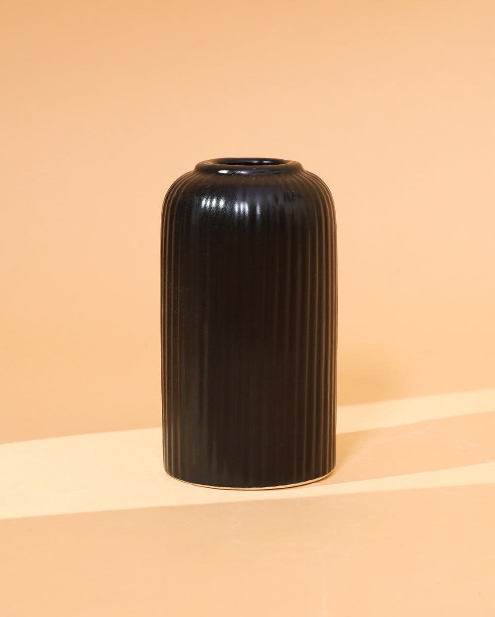 Striped round vase