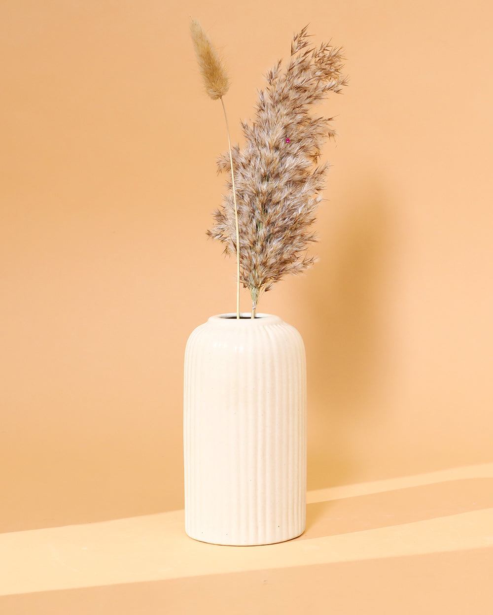 Striped round vase