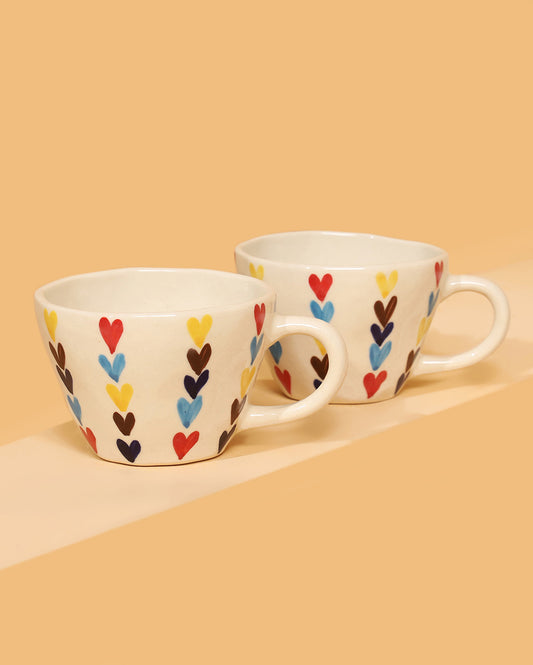 Rainbow heart cup