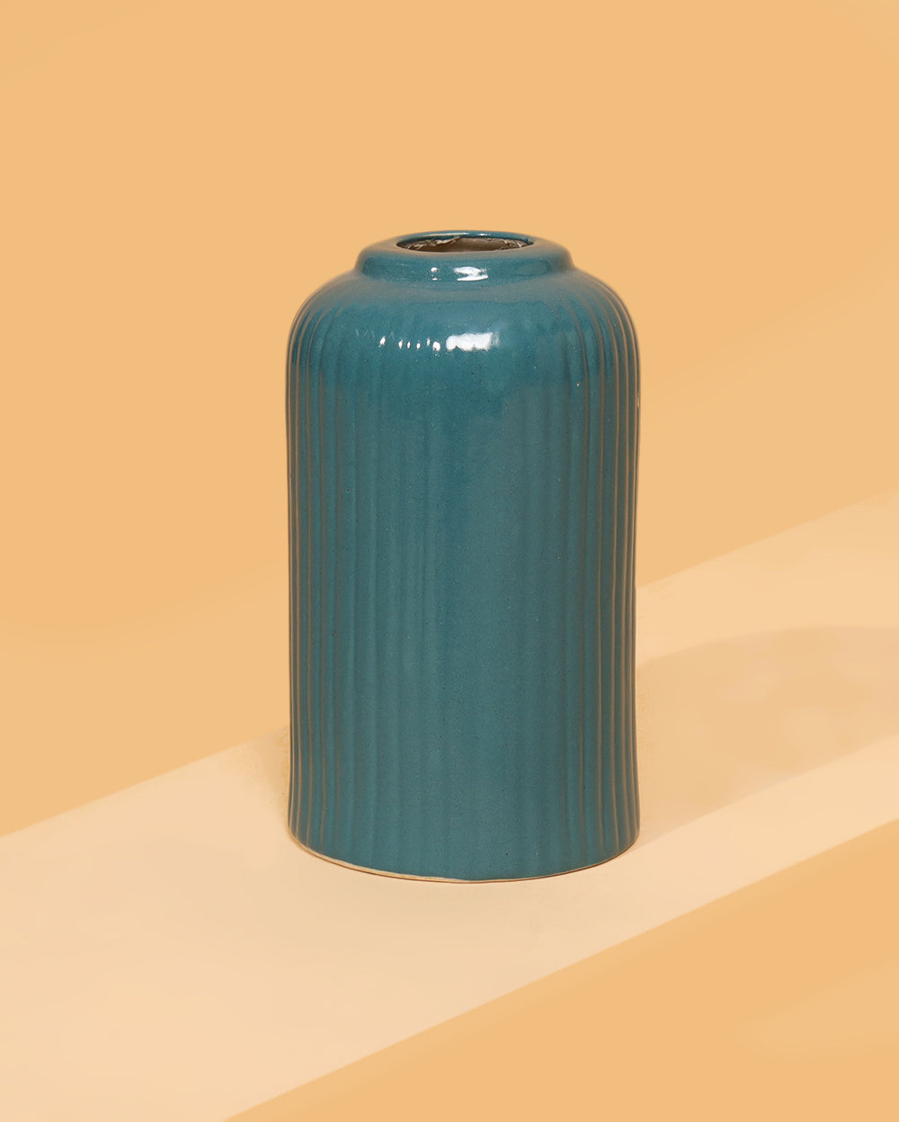 Striped round vase