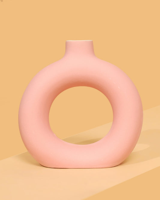 Blush donut vase