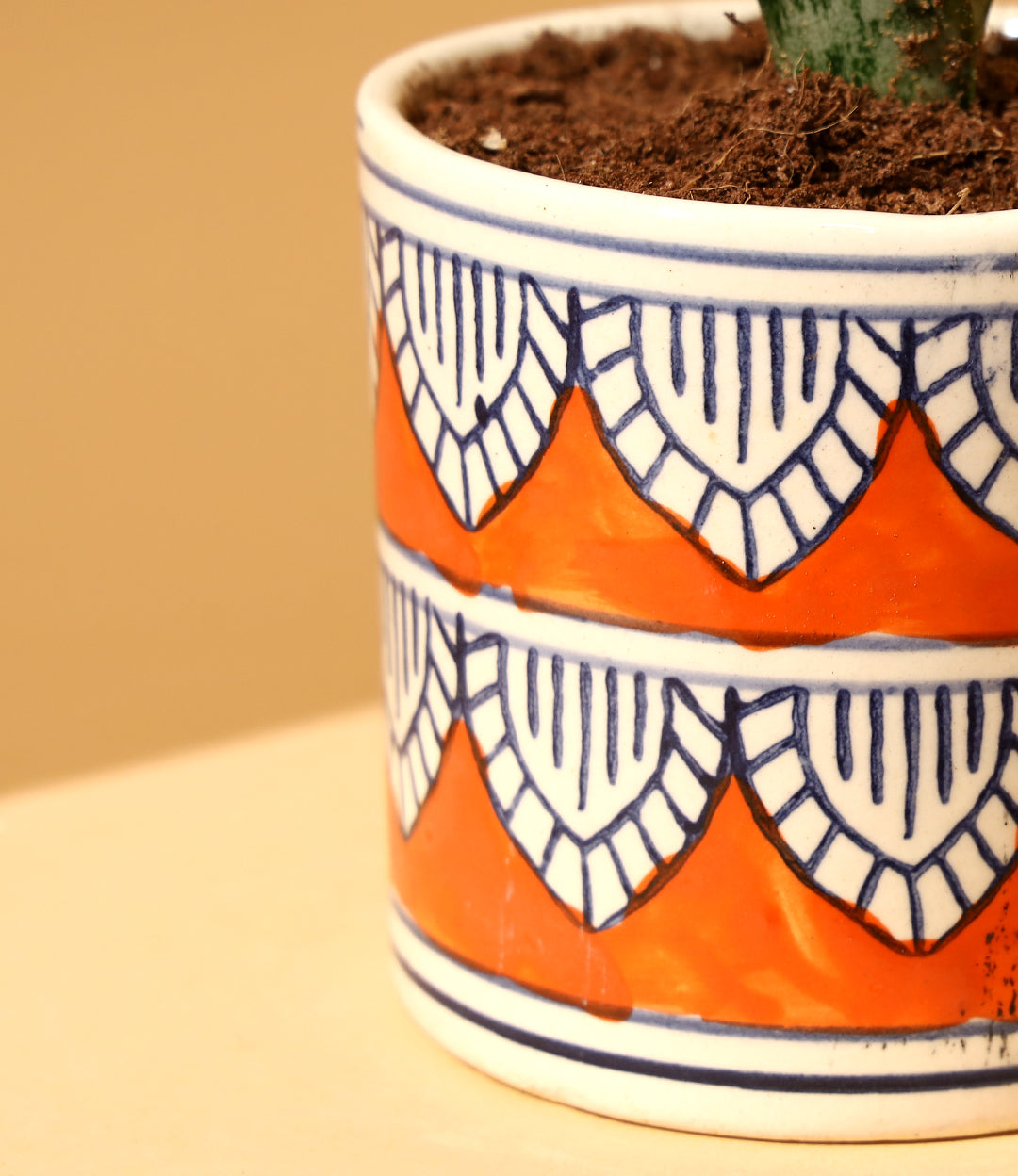 Lace hand-painted planter