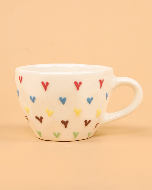 Sticky heart coffee cup