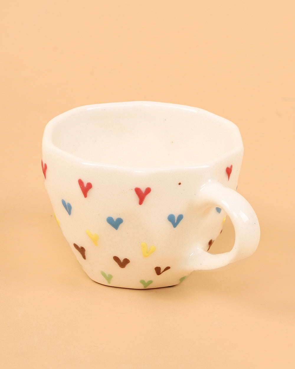 Sticky heart coffee cup