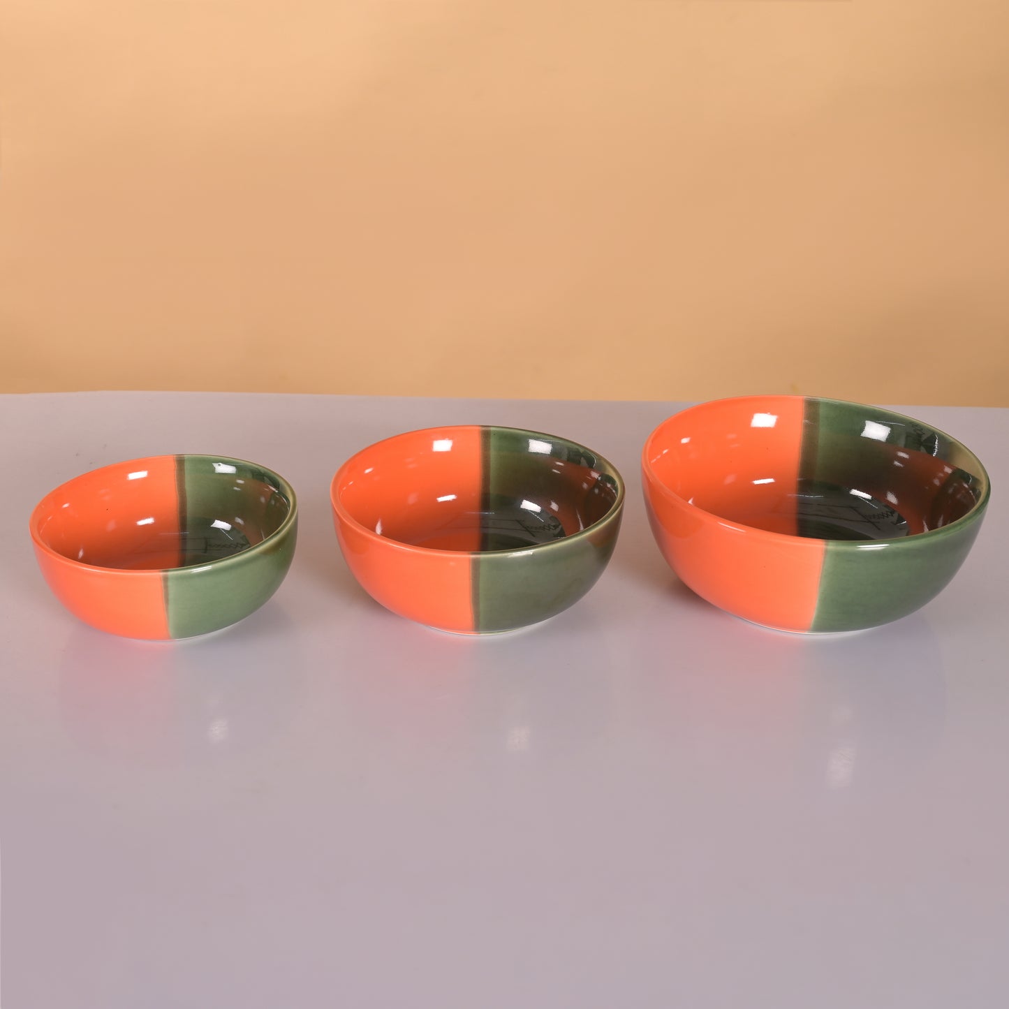 Half n half fruity bowl Set of 3 Microwave Safe