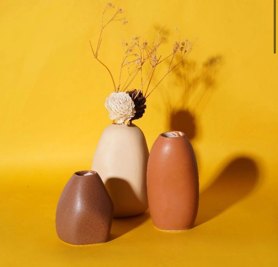 Vintage trio vases