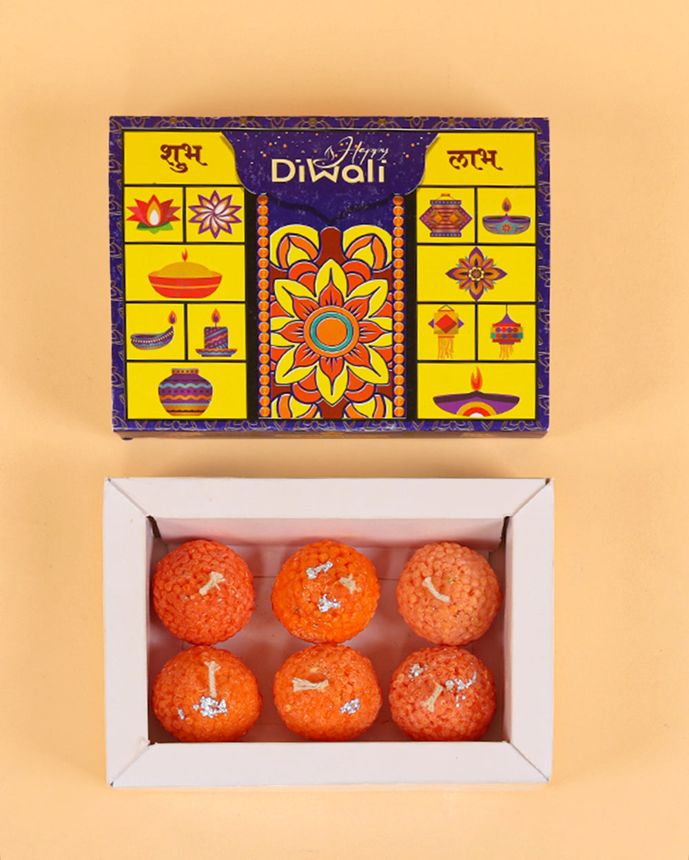 Laddu Candle 6 Pcs With Diwali Box