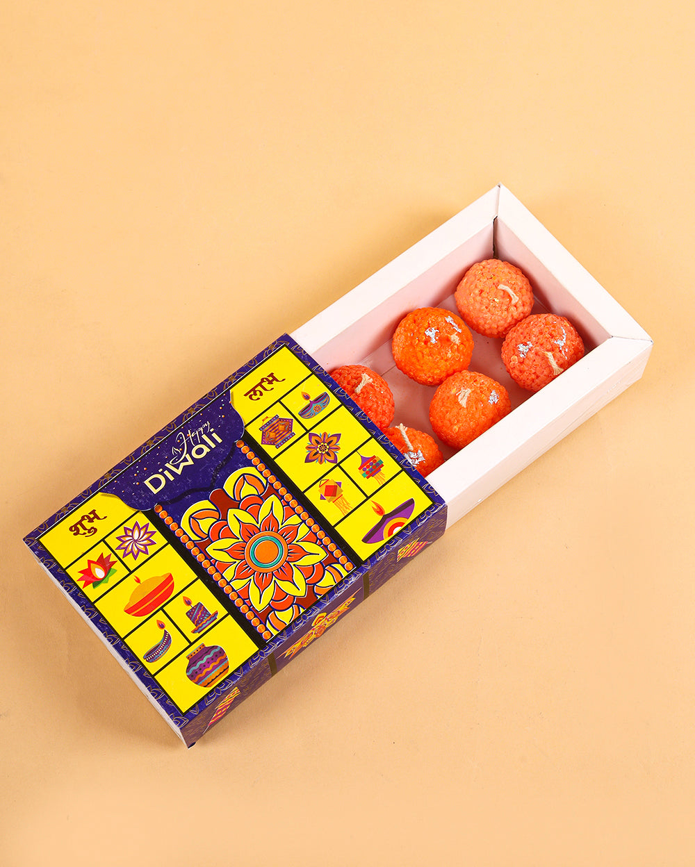 Laddu Candle 6 Pcs With Diwali Box